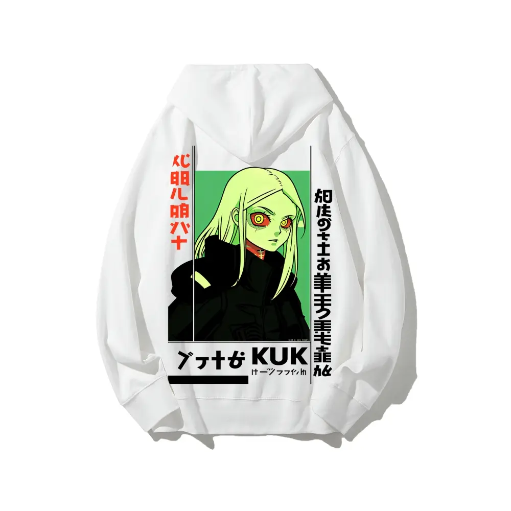 Anime Merch Hoodie - Cyberpunk Edgerunners rebecca Print Pure Cotton