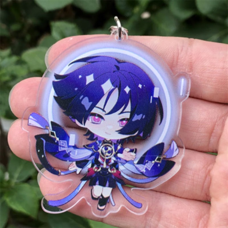 Anime Merchandise China - Genshin Impact Cosplay Keychain Acrylic Pendant