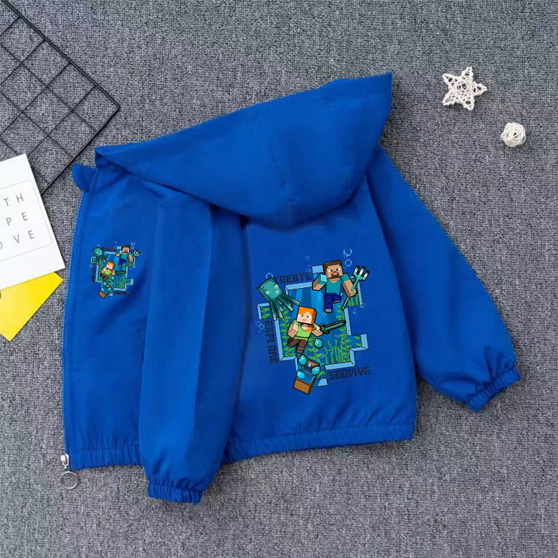 Minec Rafted Jacket Game Theme - Windbreaker Anime Merchandise recension och pris
