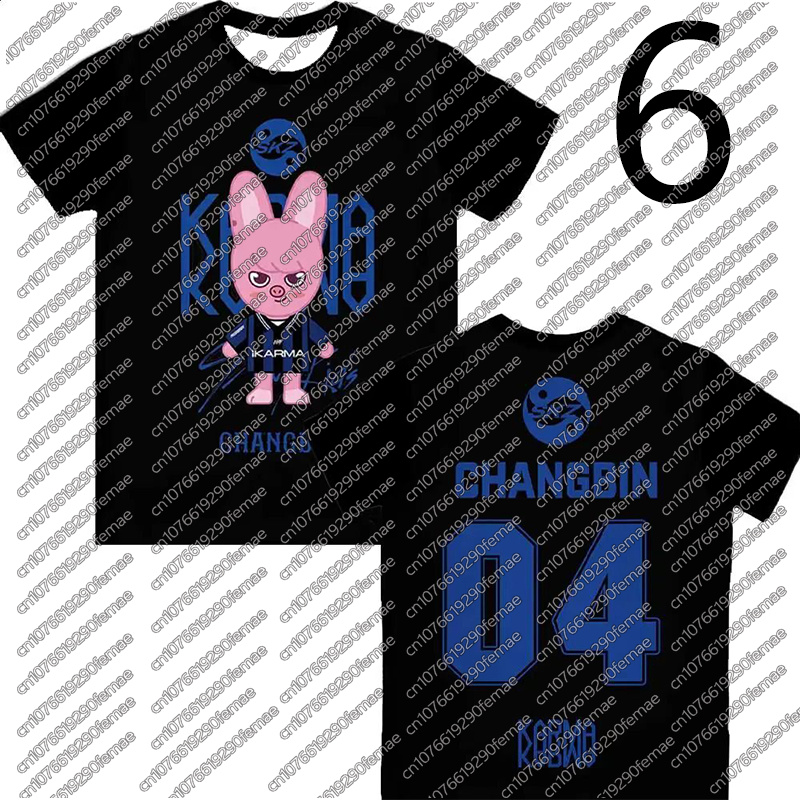 STRAYKIDS Cartoon Character T- - Anime Merchandise Online recension och pris