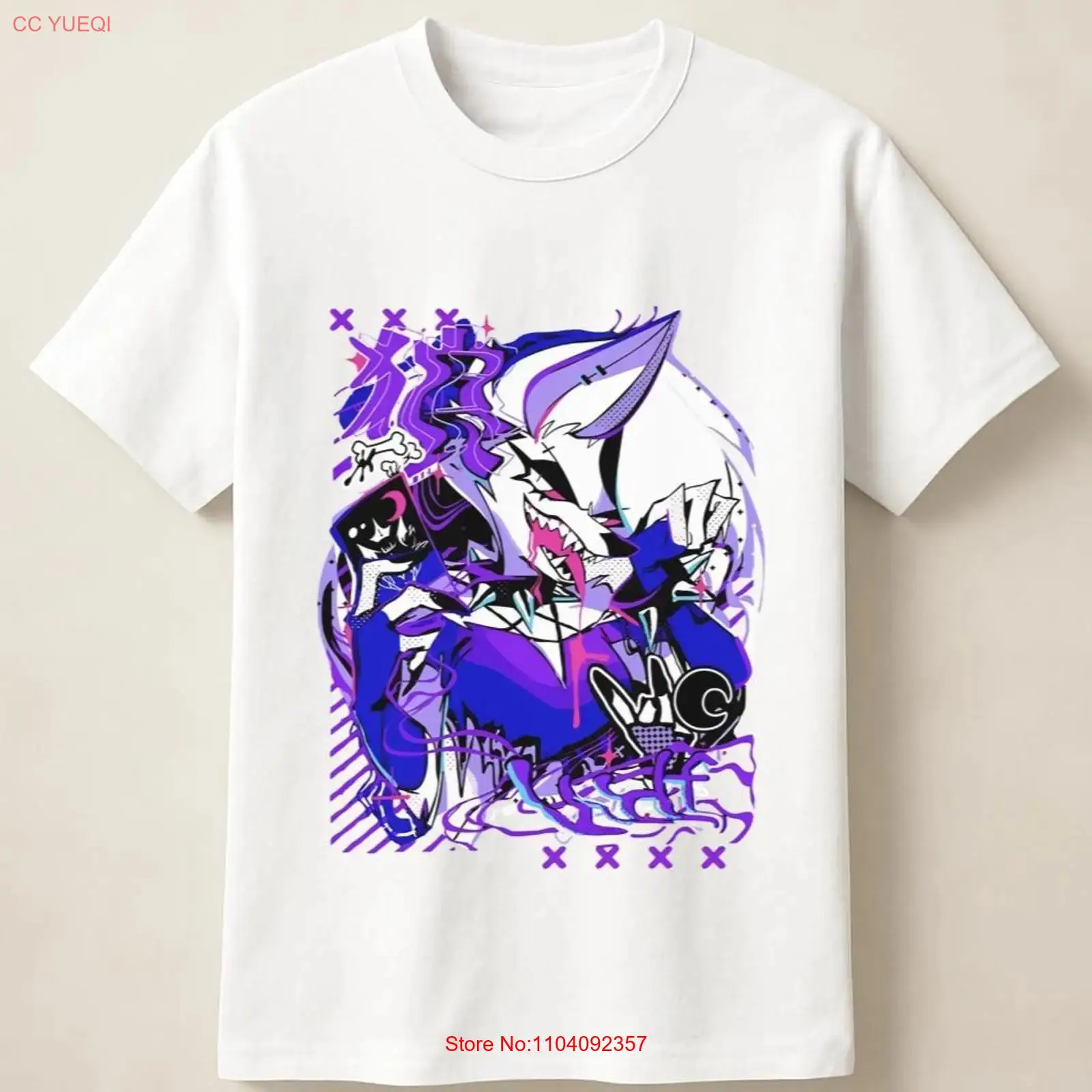 Purple Anime Wolf in Graffiti  - Anime Merchandise Online recension och pris