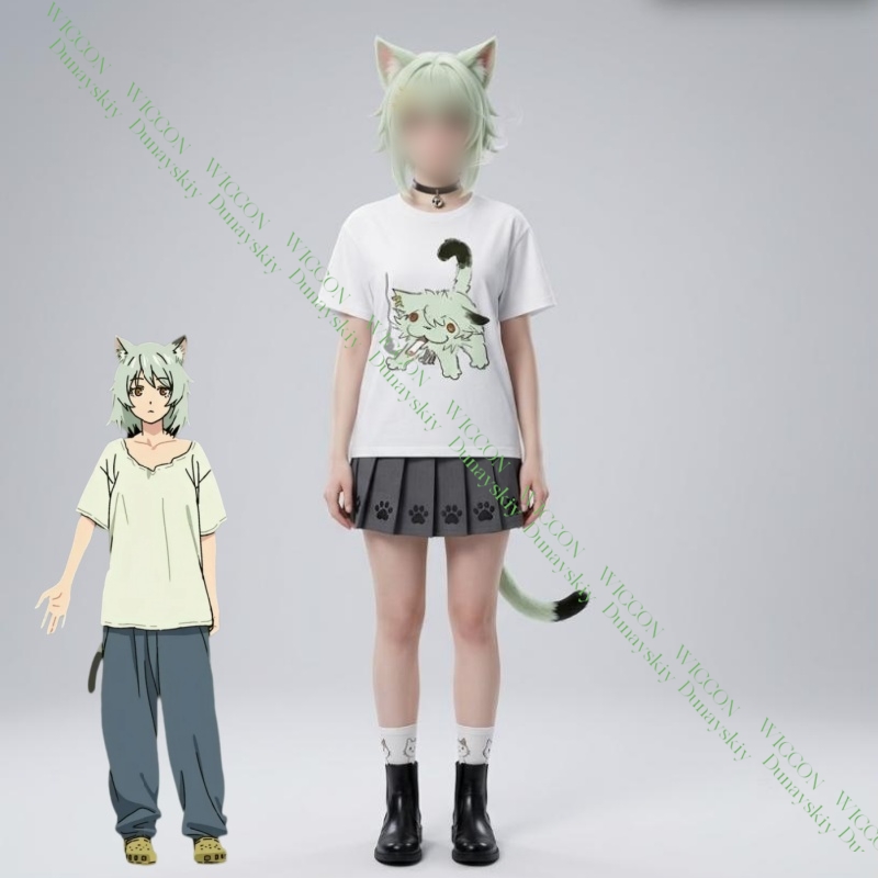 Chainsmoker Cat Yaniko Satou C - Anime Merchandise Shirt recension och pris
