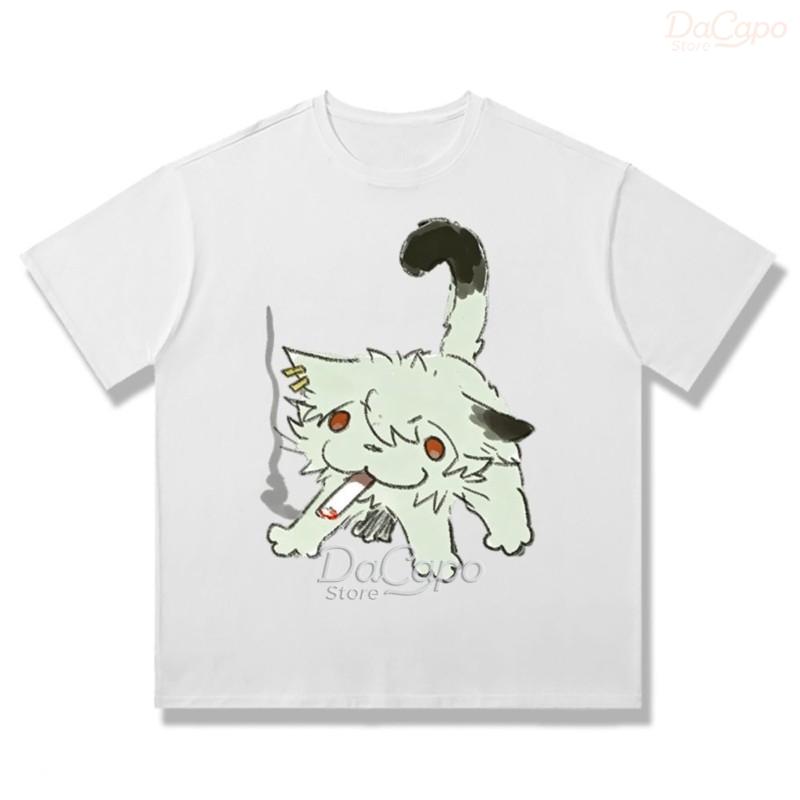 Chainsmoker Cat Yaniko Satou C - Anime Merchandise Shirt recension och pris