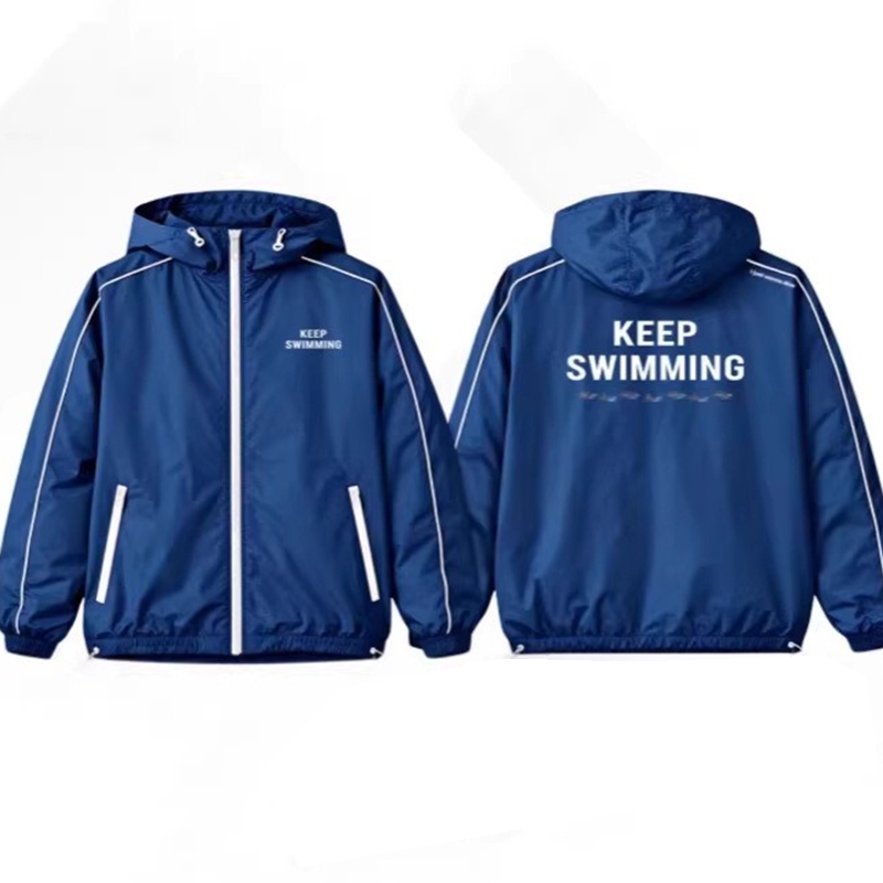 Kpop Keep Swimming Print Zippe - Windbreaker Anime Merchandise recension och pris