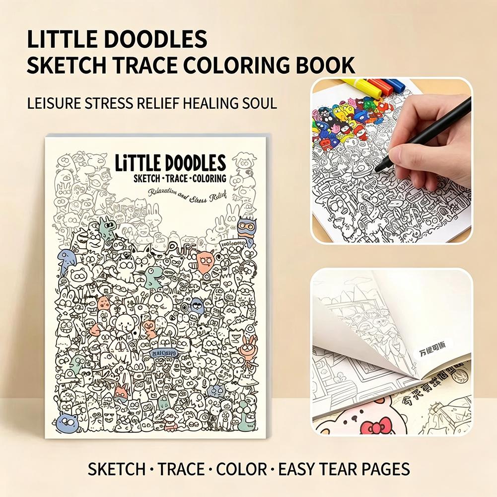 Little Doodles Coloring Book P - Art Book Illustration recension och pris
